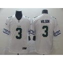 Seattle Seahawks #3 Russell Wilson White Team Logo Limited Stitched Jersey