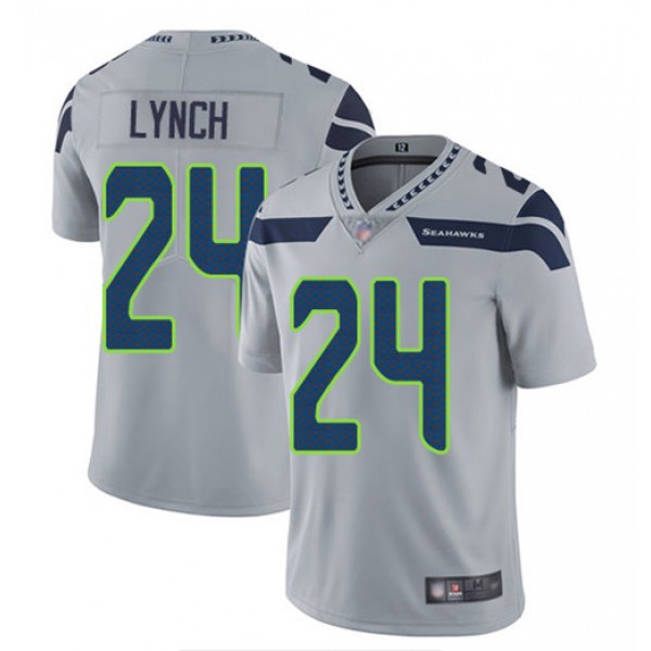 Seattle Seahawks #24 Marshawn Lynch Grey Vapor Untouchable Limited Stitched Jersey