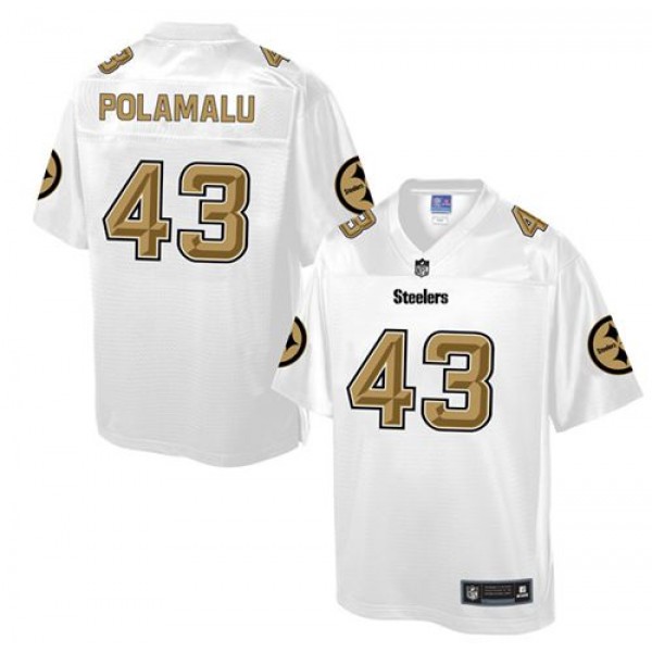 Steelers #43 Troy Polamalu White Pro Line Fashion Game Nike Jersey