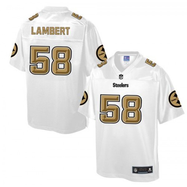 Steelers #58 Jack Lambert White Pro Line Fashion Game Nike Jersey