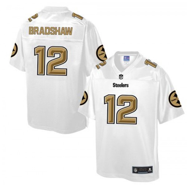 Steelers #12 Terry Bradshaw White Pro Line Fashion Game Nike Jersey