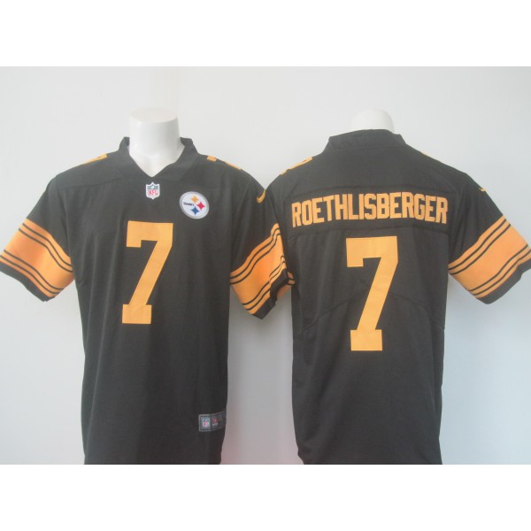 Steelers #7 Ben Roethlisberger Black Limited Rush Stitched Nike Jersey
