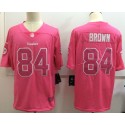 Steelers #84 Antonio Brown Pink Limited Rush Stitched Nike Jersey