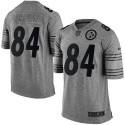 Steelers #84 Antonio Brown Gray Stitched Limited Gridiron Gray Nike Jersey