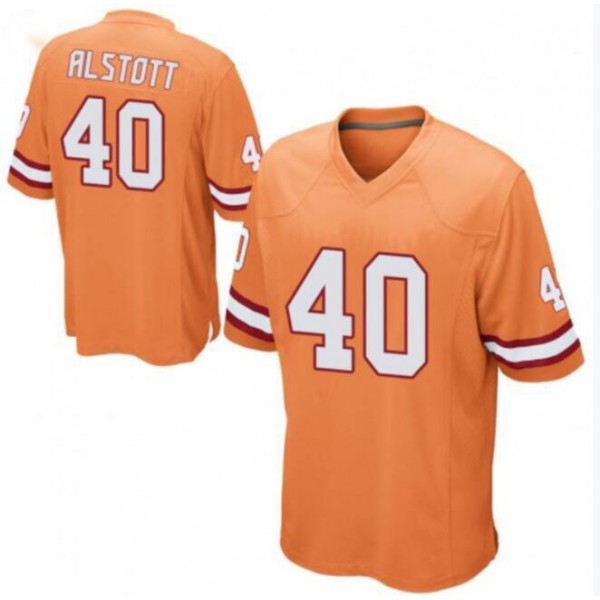 Tampa Bay Buccaneers #40 Mike Alstott Orange Stitched Jersey