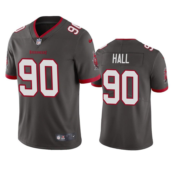 Tampa Bay Buccaneers #90 Logan Hall Gray Vapor Untouchable Limited Stitched Jersey