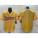 Tampa Bay Buccaneers Blank Yellow Cool Base Stitched Baseball Jersey