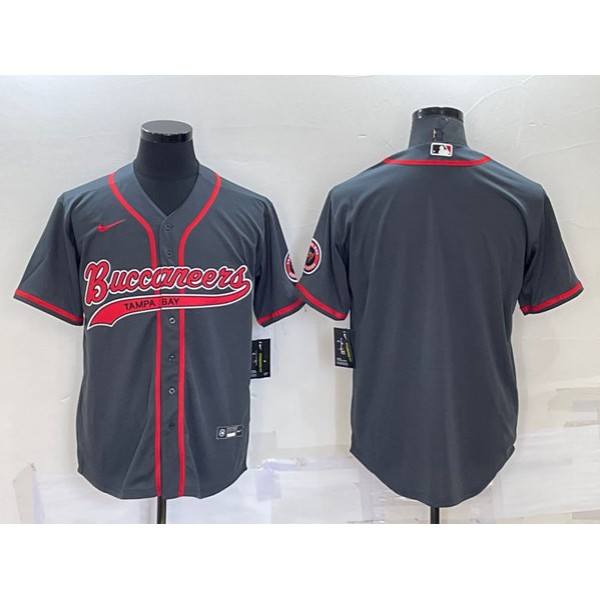 Tampa Bay Buccaneers Blank Charcoal Cool Base Stitched Baseball Jersey