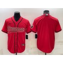 Tampa Bay Buccaneers Blank Red Cool Base Stitched Baseball Jersey
