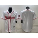 Tampa Bay Buccaneers Blank White Cool Base Stitched Baseball Jersey