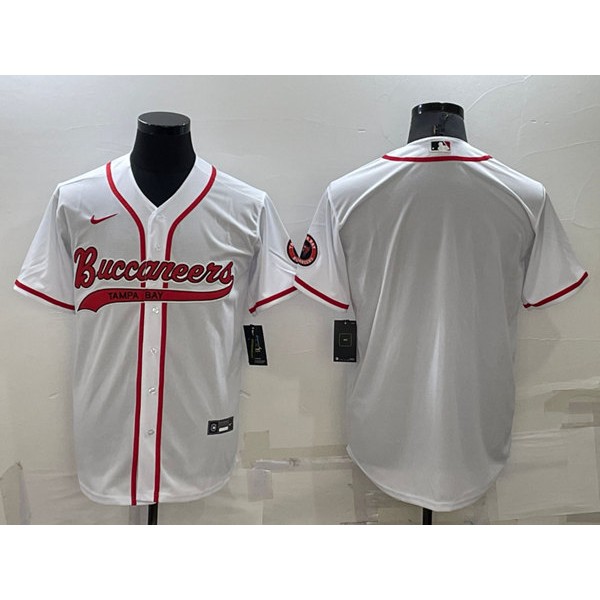 Tampa Bay Buccaneers Blank White Cool Base Stitched Baseball Jersey
