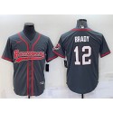 Tampa Bay Buccaneers #12 Tom Brady Gray Cool Base Stitched Baseball Jersey