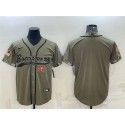 Tampa Bay Buccaneers Blank Olive 2022 Salute To Service Cool Base Stitched Baseball Jersey