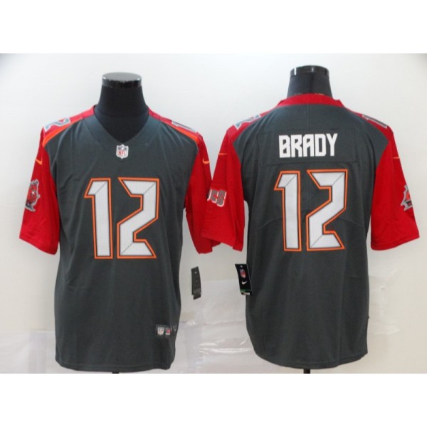 Tampa Bay Buccaneers #12 Tom Brady 2020 Grey Vapor Untouchable Stitched Jersey