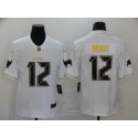Tampa Bay Buccaneers #12 Tom Brady 2020 White Golden Stitched Jersey
