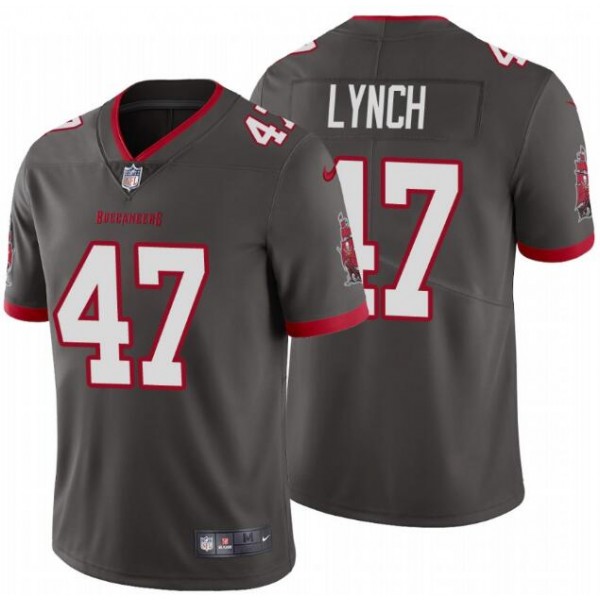 Tampa Bay Buccaneers #47 John Lynch 2020 Grey Vapor Untouchable Limited Stitched Jersey