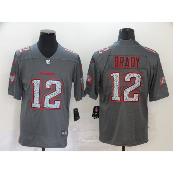 Tampa Bay Buccaneers #12 Tom Brady 2020 Gray Fashion Static Limited Stitched Jersey