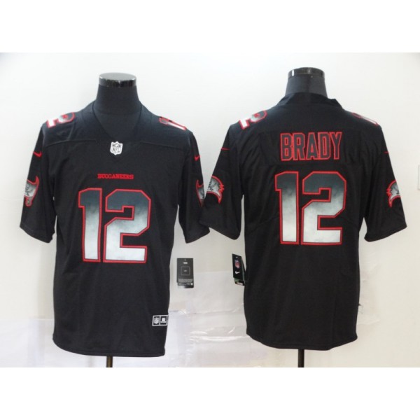 Tampa Bay Buccaneers #12 Tom Brady 2020 Black Smoke Fashion Limited Stitched Jersey
