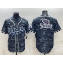 Tennessee Titans Gray Camo Team Big Logo With Patch Cool Base Stitched Baseball Jersey