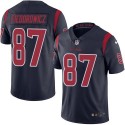 Texans #87 C.J. Fiedorowicz Navy Blue Stitched Limited Rush Nike Jersey