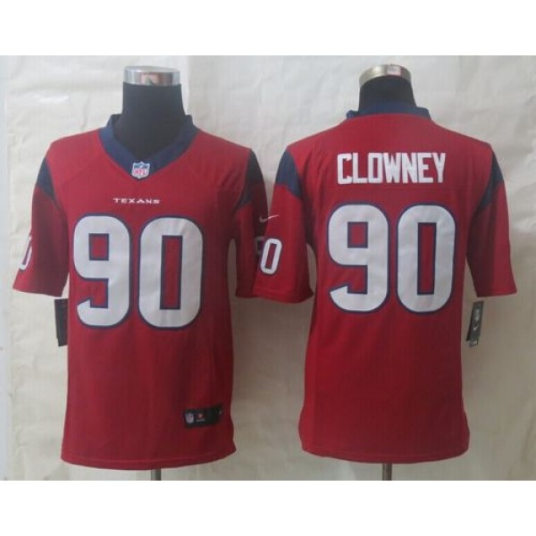 Texans #90 Jadeveon Clowney Red Alternate Stitched Limited Nike Jersey
