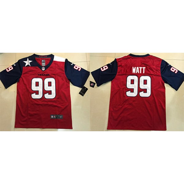 Texans #99 J.J. Watt Red Limited Stitched Jersey