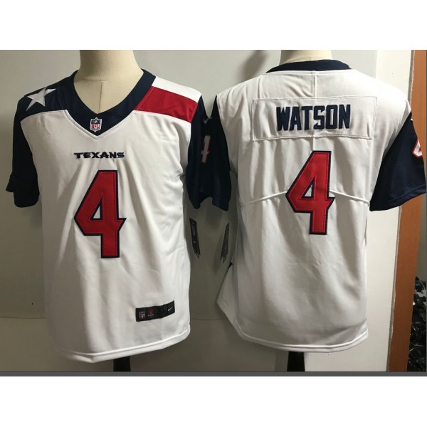 Texans #4 Deshaun Watson White Limited Stitched Jersey