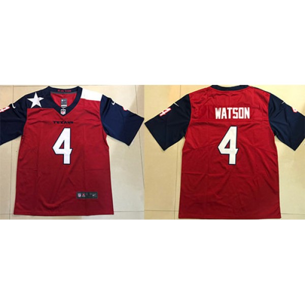 Texans #4 Deshaun Watson Red Limited Stitched Jersey