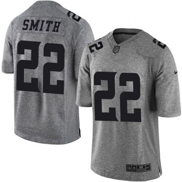 Vikings #22 Harrison Smith Gray Stitched Limited Gridiron Gray Nike Jersey