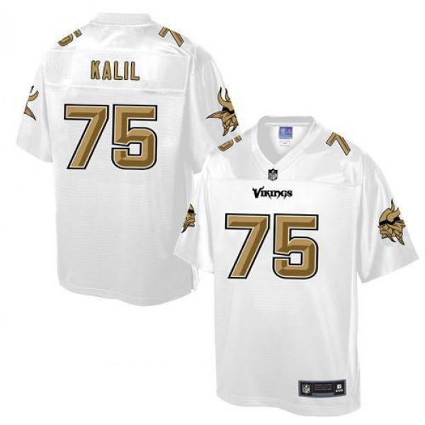 Vikings #75 Matt Kalil White Pro Line Fashion Game Nike Jersey