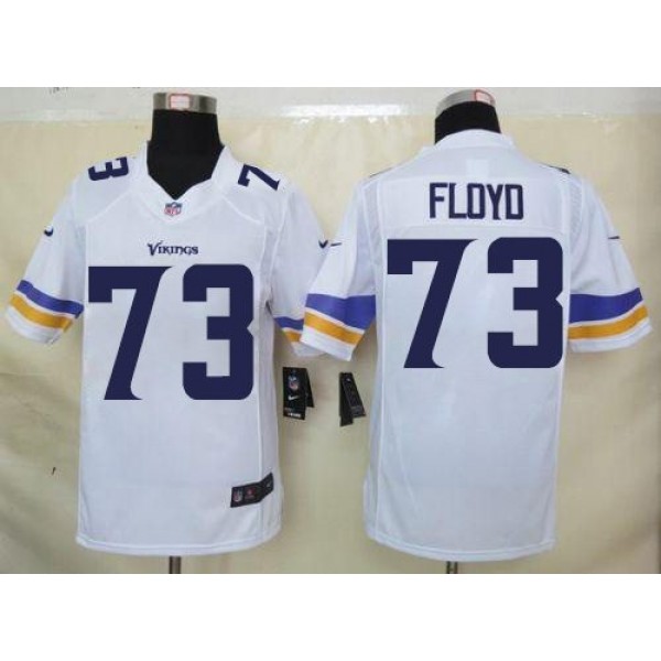 Vikings #73 Sharrif Floyd White Stitched Limited Nike Jersey