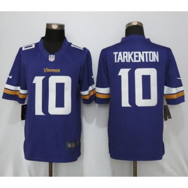 Vikings #10 Fran Tarkenton Purple Team Color Stitched Limited Nike Jersey