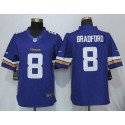 Vikings #8 Sam Bradford Purple Team Color Stitched Limited Nike Jersey