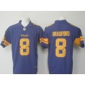 Vikings # 8 Sam Bradford Purple Limited Rush Stitched Nike Jersey