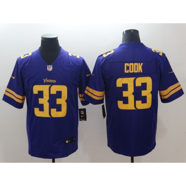 Vikings #33 Dalvin Cook Purple Rush Limited Stitched Jersey