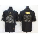 Washington Redskins #99 Chase Young Black Golden Stitched Jersey