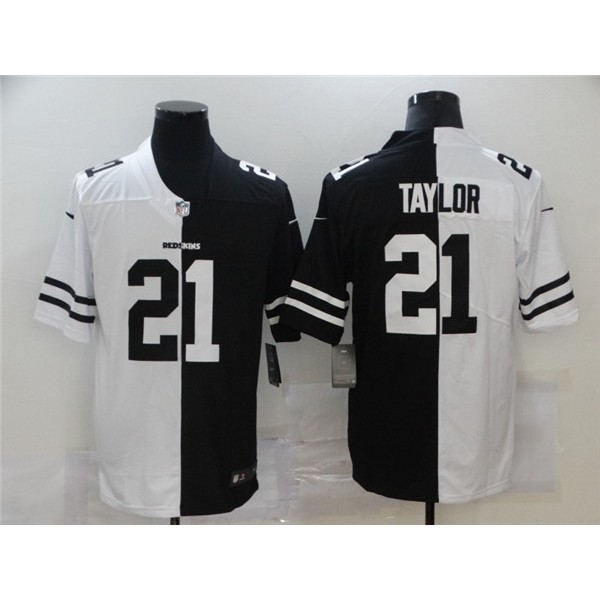 Washington Football Team #21 Sean Taylor Black White Split 2020 Stitched Jersey