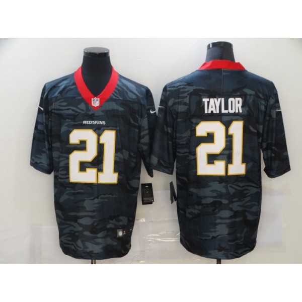 Washington Football Team #21 Sean Taylor 2020 Camo Salute To Service Limited Stitched Jersey