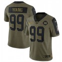 Washington Football Team #99 Chase Young 2021 Olive Salute To Service Limited Stitched Jersey