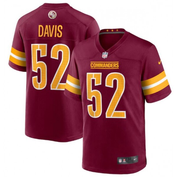 Washington Commanders #52 Jamin Davis 2022 Burgundy Game Stitched Jersey