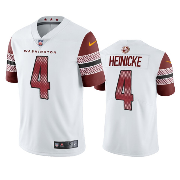 Washington Commanders #4 Taylor Heinicke White Vapor Untouchable Stitched Football Jersey