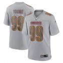 Washington Commanders #99 Chase Young Gray Atmosphere Fashion Stitched Game Jersey