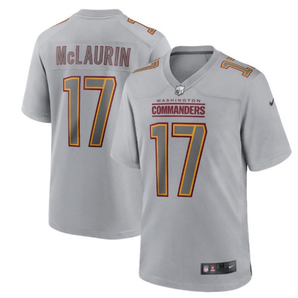 Washington Commanders #17 Terry McLaurin Gray Atmosphere Fashion Stitched Game Jersey