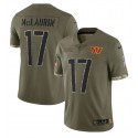Washington Commanders #17 Terry McLaurin 2022 Olive Salute To Service Limited Stitched Jersey