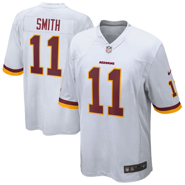 Washington Redskins #11 Alex Smith White Game Jersey