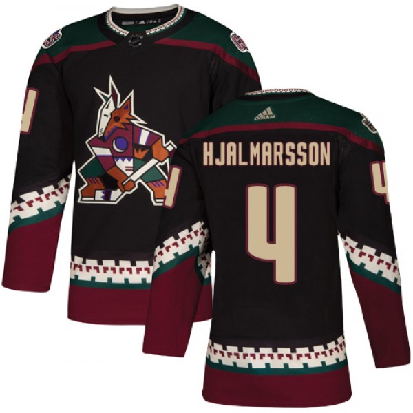 Arizona Coyotes #4 Niklas Hjalmarsson Black Stitched Jersey