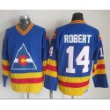 Avalanche #14 Rene Robert Blue CCM Throwback Stitched Jersey