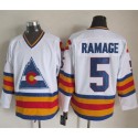 Avalanche #5 Rob Ramage White CCM Throwback Stitched Jersey