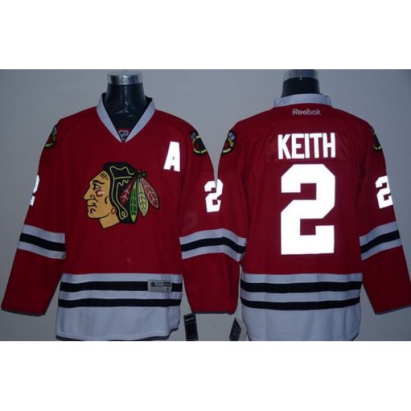 Blackhawks #2 Duncan Keith Red Reflective Version Stitched Jersey