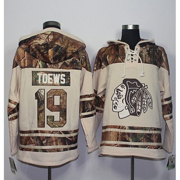 Blackhawks #19 Jonathan Toews Cream Camo Stitched Jersey